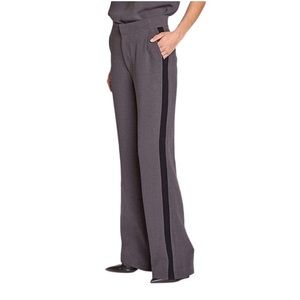 BROCHU WALKER TROUSERS, Otter Gray Joey Tuxedo Striped Dress Pant NEW XS